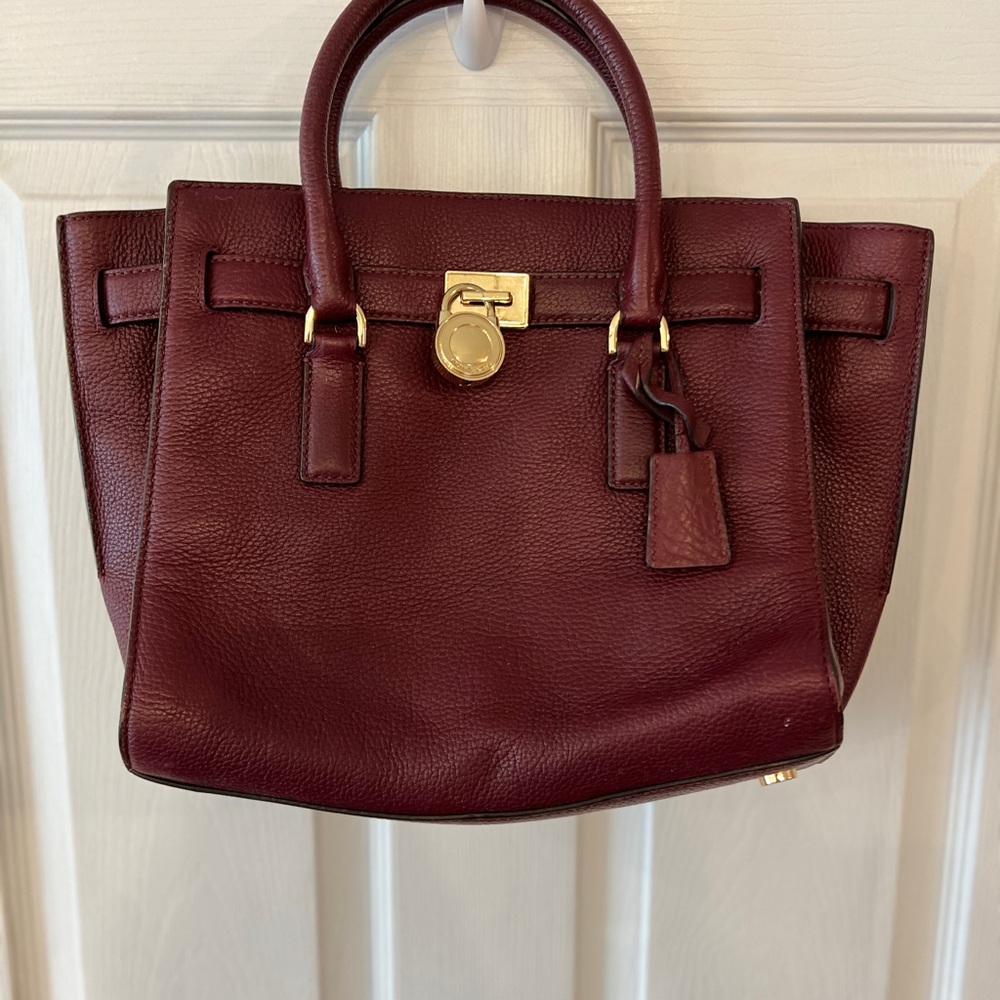 Michael Kors Hamilton Large Leather Satchel - Picture 2 of 10